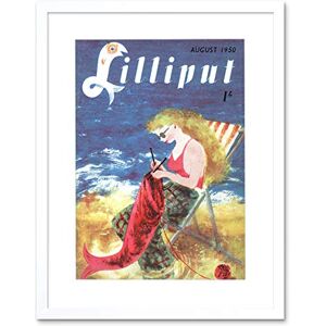 Wee Blue Coo Magazine Lilliput August 1950 Knit Mermaid Beach Picture Framed Wall Art Print Wee Blue Coo Magazine Lilliput August 1950 Knit Mermaid Beach Picture Framed Wall Art Print