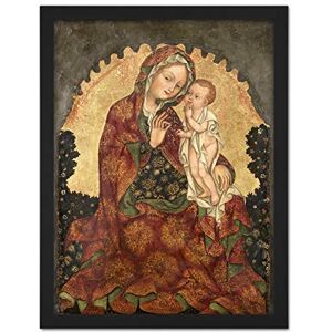 Artery8 Giovanni Da Francia Madonna Of Humility Painting Artwork Framed Wall Art Print 18X24 Inch Artery8 Giovanni Da Francia Madonna Of Humility Painting Artwork Framed Wall Art Print 18X24 Inch