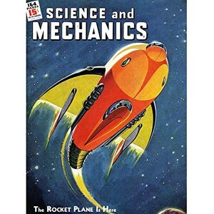 Wee Blue Coo Magazine Cover Science Mechanics Rocket Plane Space Art Print Poster Wall Decor 12X16 Inch Wee Blue Coo Magazine Cover Science Mechanics Rocket Plane Space Art Print Poster Wall Decor 12X16 Inch