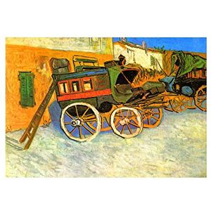 Wee Blue Coo Painting Van Gogh Coach Tarascon Old Master Wall Art Print Wee Blue Coo Painting Van Gogh Coach Tarascon Old Master Wall Art Print