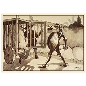 Wee Blue Coo Marriott Don Quixote Caged Lion Wall Art Wall Art Print Wee Blue Coo Marriott Don Quixote Caged Lion Wall Art Wall Art Print