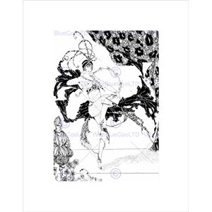 Wee Blue Coo Painting Drawing Sketch Deco Dancing Girl Illustration Wall Art Print Wee Blue Coo Painting Drawing Sketch Deco Dancing Girl Illustration Wall Art Print