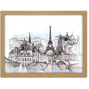 Wee Blue Coo France Ink Drawing Paris Artwork Framed Wall Art Print 18X24 Inch Wee Blue Coo France Ink Drawing Paris Artwork Framed Wall Art Print 18X24 Inch