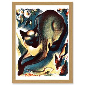 Artery8 - Siamese Cat Butterfly Artwork - A4 Artery8 - Siamese Cat Butterfly Artwork - A4