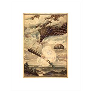 Wee Blue Coo Circus Advert Balloon Drop Stunt Parachute Hot Air UK Wall Art Print Wee Blue Coo Circus Advert Balloon Drop Stunt Parachute Hot Air UK Wall Art Print