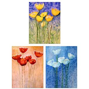 Artery8 Flowers Tulips Poppies Oil Paintings Set Of 3 Unframed Wall Art Prints Bedroom Bathroom Aesthetic Wildflowers 12X16 Inch Artery8 Flowers Tulips Poppies Oil Paintings Set Of 3 Unframed Wall Art Prints Bedroom Bathroom Aesthetic Wildflowers 12X16 Inch