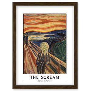Wee Blue Coo Edvard Munch The Scream Expressionist Painting Artwork Framed Wall Art Print A4 Wee Blue Coo Edvard Munch The Scream Expressionist Painting Artwork Framed Wall Art Print A4