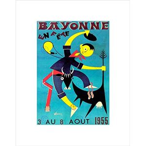 Wee Blue Coo Advert Exhibition Fair Fete Bayonne Cow Bull France Wall Art Print Wee Blue Coo Advert Exhibition Fair Fete Bayonne Cow Bull France Wall Art Print
