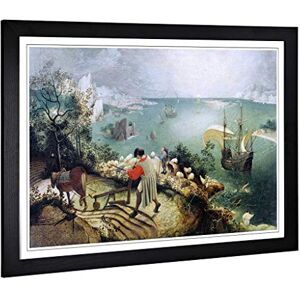 Big Box Art Framed Print of Pieter Bruegel The Elder The Fall of Icarus Design Wall Art Picture Home Decor for Kitchen, Living Room, Bedroom, Hallway, Black, A2 / 24.5x18 Inch / 62x45cm Big Box Art Framed Print of Pieter Bruegel The Elder The Fall of Icarus Design Wall Art Picture Home Decor for Kitchen, Living Room, Bedroom, Hallway, Black, A2 / 24.5x18 Inch / 62x45cm