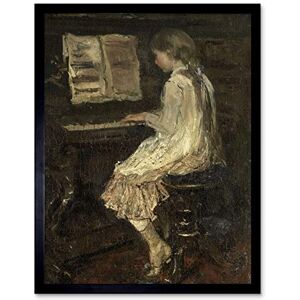 Artery8 Jacob Maris Girl At The Piano Painting Art Print Framed Poster Wall Decor 12x16 inch Artery8 Jacob Maris Girl At The Piano Painting Art Print Framed Poster Wall Decor 12x16 inch
