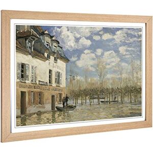 Big Box Art Framed Print of Alfred Sisley Boat in The Flood at Port Marly Design Wall Art Picture Home Decor for Kitchen, Living Room, Bedroom, Hallway, Oak, A2 / 24.5x18 Inch / 62x45cm Big Box Art Framed Print of Alfred Sisley Boat in The Flood at Port Marly Design Wall Art Picture Home Decor for Kitchen, Living Room, Bedroom, Hallway, Oak, A2 / 24.5x18 Inch / 62x45cm