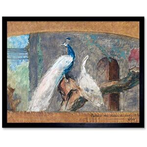 Artery8 Allebe Branch With Peacock Birds Painting Art Print Framed Poster Wall Decor 12x16 inch Artery8 Allebe Branch With Peacock Birds Painting Art Print Framed Poster Wall Decor 12x16 inch
