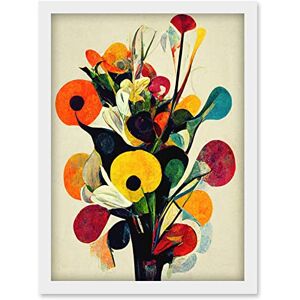Doppelganger33 LTD Abstract Kandinsky Inspired Multicolour Flower Bouquet In Vase Artwork Framed Wall Art Print A4 Doppelganger33 LTD Abstract Kandinsky Inspired Multicolour Flower Bouquet In Vase Artwork Framed Wall Art Print A4