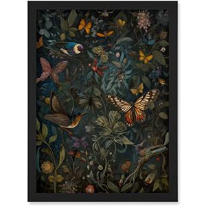 Artery8 William Morris Style Plants Birds and Butterflies Artwork Framed A3 Wall Art Print Artery8 William Morris Style Plants Birds and Butterflies Artwork Framed A3 Wall Art Print