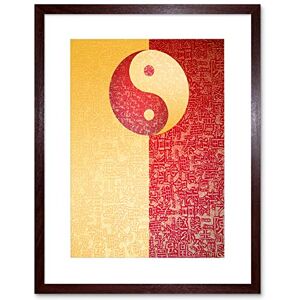 Wee Blue Coo Painting Drawing Yin Yang Philosophy Chinese Taoism Framed Wall Art Print Wee Blue Coo Painting Drawing Yin Yang Philosophy Chinese Taoism Framed Wall Art Print