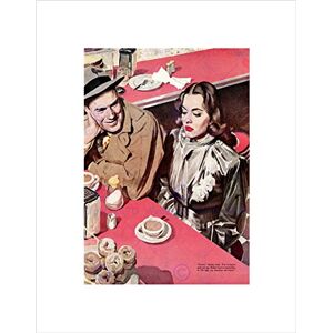 Wee Blue Coo PULP FICTION DRAWING PICK UP ARTIST CAFE DONUTS FRAMED ART PRINT MOUNT B12X11226 Wee Blue Coo PULP FICTION DRAWING PICK UP ARTIST CAFE DONUTS FRAMED ART PRINT MOUNT B12X11226