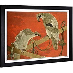 Big Box Art Framed Print of Fukusa Birds Japanese Oriental Design Wall Art Picture Home Decor for Kitchen, Living Room, Bedroom, Hallway, Black, A2 / 24.5x18 Inch / 62x45cm Big Box Art Framed Print of Fukusa Birds Japanese Oriental Design Wall Art Picture Home Decor for Kitchen, Living Room, Bedroom, Hallway, Black, A2 / 24.5x18 Inch / 62x45cm