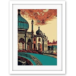 Artery8 Brighton City Royal Pavilion Ornate Illustration Artwork Framed Wall Art Print 18X24 Inch Artery8 Brighton City Royal Pavilion Ornate Illustration Artwork Framed Wall Art Print 18X24 Inch