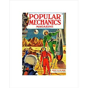 Wee Blue Coo SCIENCE MAG POPULAR MECHANICS ROCKET MOON ASTRONAUT FRAMED ART PRINT B12X6263 Wee Blue Coo SCIENCE MAG POPULAR MECHANICS ROCKET MOON ASTRONAUT FRAMED ART PRINT B12X6263