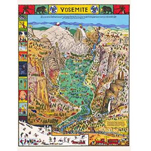 Artery8 Map Mora 1931 Yosemite Valley Pictorial Large Wall Art Poster Print Thick Paper 18X24 Inch Artery8 Map Mora 1931 Yosemite Valley Pictorial Large Wall Art Poster Print Thick Paper 18X24 Inch