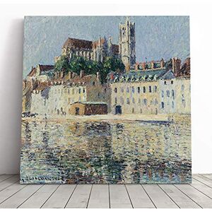 Big Box Art Canvas Print Wall Art Gustave Loiseau The Cathedral in Auxerre Mounted & Stretched Box Frame Picture Home Decor for Kitchen, Living Room, Bedroom, Hallway, Muli-Colour, 14x14 Inch Big Box Art Canvas Print Wall Art Gustave Loiseau The Cathedral in Auxerre Mounted & Stretched Box Frame Picture Home Decor for Kitchen, Living Room, Bedroom, Hallway, Muli-Colour, 14x14 Inch