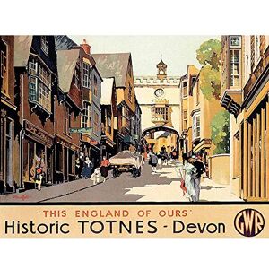 Wee Blue Coo Travel Totnes Devon Gwr Old Town UK Village High Street Art Print Poster Wall Decor 12X16 Inch Wee Blue Coo Travel Totnes Devon Gwr Old Town UK Village High Street Art Print Poster Wall Decor 12X16 Inch