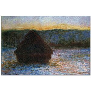 ArtPlaza Monet Claude-Haylofts thaw, sunset Decorative Panel, Wood, Multi-Colour, 90 x 1.8 x 60 cm ArtPlaza Monet Claude-Haylofts thaw, sunset Decorative Panel, Wood, Multi-Colour, 90 x 1.8 x 60 cm