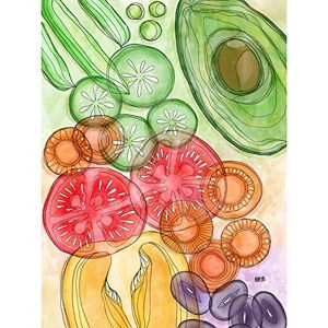 Artery8 Vegetables Fruits Colourful Watercolour Painting Art Print Canvas Premium Wall Decor Poster Mural Artery8 Vegetables Fruits Colourful Watercolour Painting Art Print Canvas Premium Wall Decor Poster Mural