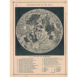 Wee Blue Coo Geography Map Illustrated Antique Telescopic Moon Art Print Poster Wall Decor 12X16 Inch Wee Blue Coo Geography Map Illustrated Antique Telescopic Moon Art Print Poster Wall Decor 12X16 Inch