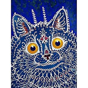 Fine Art Prints Wain Cat Face Gothic Style Blue Design Painting Unframed Wall Art Print Poster Home Decor Premium Fine Art Prints Wain Cat Face Gothic Style Blue Design Painting Unframed Wall Art Print Poster Home Decor Premium