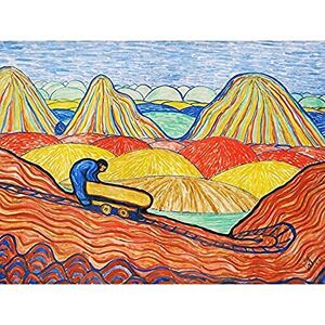 Fine Art Prints Morgner Clay Worker Yellow Cart Bright Expressionist Gemälde Kunstdruck Leinwand Premium Wanddekoration Poster Wandbild Fine Art Prints Morgner Clay Worker Yellow Cart Bright Expressionist Gemälde Kunstdruck Leinwand Premium Wanddekoration Poster Wandbild