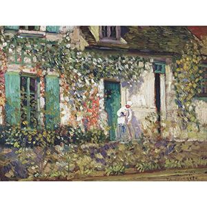 Fine Art Prints Frieseke The House In Giverny Malerei, großer Druck, Poster, Wandkunst, Dekor-Bild Fine Art Prints Frieseke The House In Giverny Malerei, großer Druck, Poster, Wandkunst, Dekor-Bild