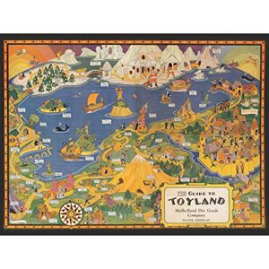 Artery8 1940 The Guide To Toyland Pictorial Map Premium Wall Art Canvas Print 18X24 Inch Artery8 1940 The Guide To Toyland Pictorial Map Premium Wall Art Canvas Print 18X24 Inch