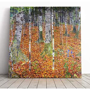 Big Box Art Canvas Print Wall Art Gustav Klimt Birch Forest Mounted and Stretched Box Frame Picture Home Decor for Kitchen, Living, Dining Room, Bedroom, Hallway, Muli-Colour, 14x14 Inch Big Box Art Canvas Print Wall Art Gustav Klimt Birch Forest Mounted and Stretched Box Frame Picture Home Decor for Kitchen, Living, Dining Room, Bedroom, Hallway, Muli-Colour, 14x14 Inch