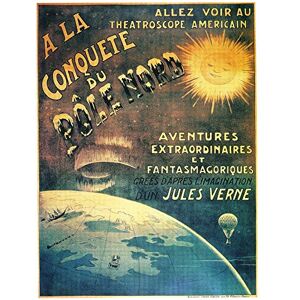Wee Blue Coo MOVIE FILM AD VINTAGE CONQUEST NORTH POLE VERNE ART PRINT POSTER HP422 Wee Blue Coo MOVIE FILM AD VINTAGE CONQUEST NORTH POLE VERNE ART PRINT POSTER HP422