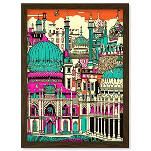Artery8 Brighton Royal Pavilion Palace Vibrant Detailed Artwork Framed Wall Art Print A4 Artery8 Brighton Royal Pavilion Palace Vibrant Detailed Artwork Framed Wall Art Print A4