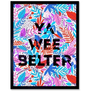 Wee Blue Coo Woven Flower Typography Scotland Wee Belter Art Print Framed Poster Wall Decor 12x16 inch Wee Blue Coo Woven Flower Typography Scotland Wee Belter Art Print Framed Poster Wall Decor 12x16 inch