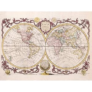 Fine Art Prints Map Of The World Vintage Large Wall Art Print Canvas Premium Poster Fine Art Prints Map Of The World Vintage Large Wall Art Print Canvas Premium Poster