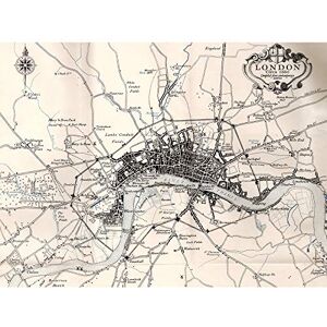 Artery8 Map Crown 1930 London City England 1660 Plan Chart Large Wall Art Poster Print Thick Paper 18X24 Inch Artery8 Map Crown 1930 London City England 1660 Plan Chart Large Wall Art Poster Print Thick Paper 18X24 Inch
