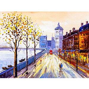 Wee Blue Coo London Cityscape Painting Art Print Canvas Premium Wall Decor Poster Wee Blue Coo London Cityscape Painting Art Print Canvas Premium Wall Decor Poster