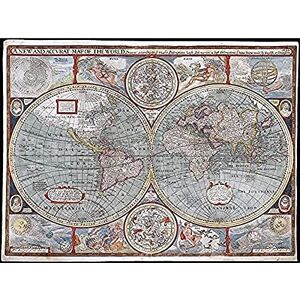 Fine Art Prints Speed 1626 Pictorial Map World Hemispheres Unframed Wall Art Print Poster Home Decor Premium Fine Art Prints Speed 1626 Pictorial Map World Hemispheres Unframed Wall Art Print Poster Home Decor Premium