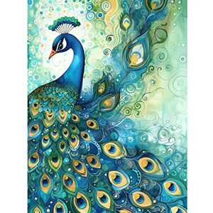 Artery8 Peacock Bird Concept Folk Art Watercolour Painting Extra Large XL Wall Art Poster Print Artery8 Peacock Bird Concept Folk Art Watercolour Painting Extra Large XL Wall Art Poster Print