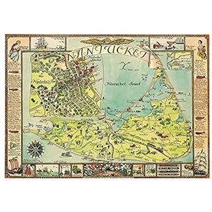 Fine Art Prints Sutton 1946 Pictorial Map Nantucket Island MA Art Print Canvas Premium Wall Decor Poster Mural Fine Art Prints Sutton 1946 Pictorial Map Nantucket Island MA Art Print Canvas Premium Wall Decor Poster Mural