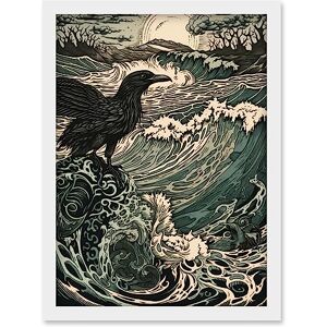 Artery8 - Raven Waves - Coastal - Framed - Art Print Artery8 - Raven Waves - Coastal - Framed - Art Print