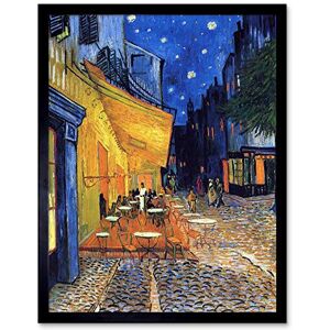Wee Blue Coo Vincent Van Gogh Cafe Terrace Place Du Forum Arles 1888 Art Print Framed Poster Wall Decor 12X16 Inch Wee Blue Coo Vincent Van Gogh Cafe Terrace Place Du Forum Arles 1888 Art Print Framed Poster Wall Decor 12X16 Inch
