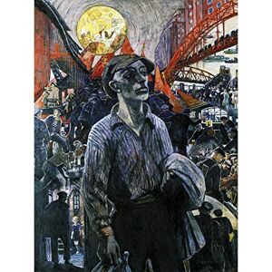 Artery8 Vogeler Hamburger Shipyard Workers 1928 Painting Art Print Canvas Premium Wall Decor Poster Mural Artery8 Vogeler Hamburger Shipyard Workers 1928 Painting Art Print Canvas Premium Wall Decor Poster Mural