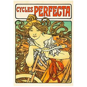 Wee Blue Coo Transport Ad Perfecta Cycles Nouveau Girl Bike France Wall Art Print Wee Blue Coo Transport Ad Perfecta Cycles Nouveau Girl Bike France Wall Art Print
