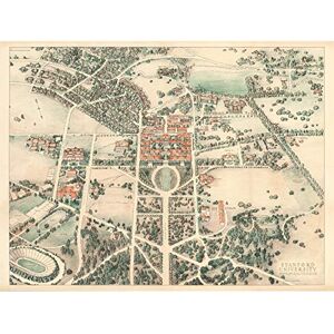 Artery8 Map Farmer 1934 Stanford University Birds Eye Premium Wall Art Canvas Print 18X24 Inch Artery8 Map Farmer 1934 Stanford University Birds Eye Premium Wall Art Canvas Print 18X24 Inch