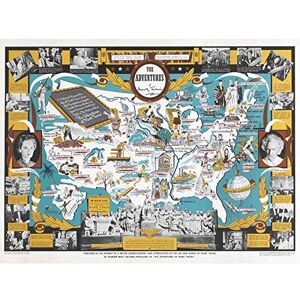 Fine Art Prints Leinwanddruck, Motiv: 1944 Landkarte von Mark Twain, USA, 45,7 x 61 cm Fine Art Prints Leinwanddruck, Motiv: 1944 Landkarte von Mark Twain, USA, 45,7 x 61 cm