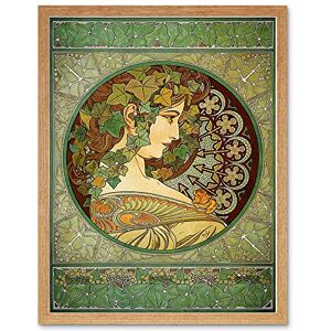 Wee Blue Coo Alphonse Mucha Laurel 1901 Old Master Painting Art Print Framed Poster Wall Decor 12X16 Inch Wee Blue Coo Alphonse Mucha Laurel 1901 Old Master Painting Art Print Framed Poster Wall Decor 12X16 Inch